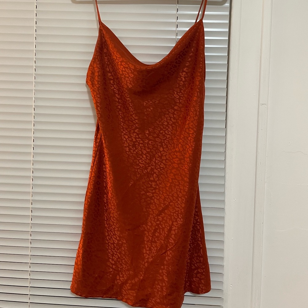 pitaya satin cowl neck slip dress
